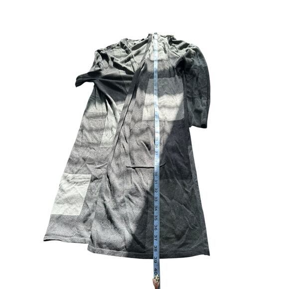 J. Jill Gray Casual Cotton Blend Open Long Duster Sweater Cardigan Size Large - Picture 10 of 10